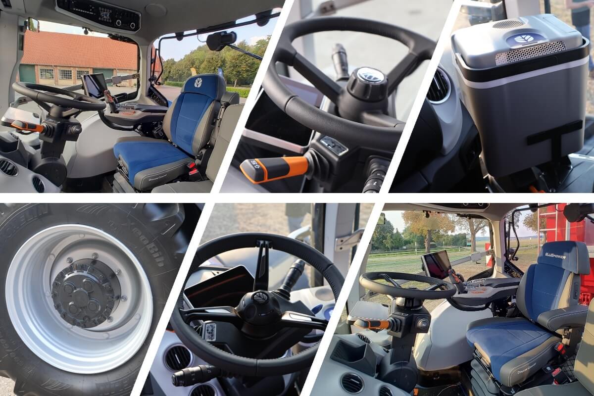 Dettaglio dei diversi allestimenti disponibili per i T7 SWB: in alto le dotazioni standard e in basso gli optional